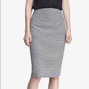 Express Houndstooth Pencil Skirt